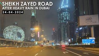 Dubai Sheikh Zayed Road recovered after heavy rain ️