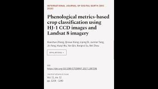 Phenological metrics-based crop classification using HJ-1 CCD images and Landsat 8 im... | RTCL.TV