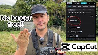 Capcut Stabilize no longer free. Pro feature only. Video Editing software.