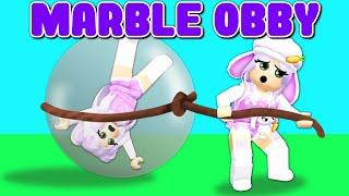 Obby BUT You're A MARBLE With My SISTER! (Roblox)