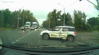 Armored Vehicle Hits Car in Intersection || ViralHog