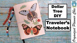 Dollar Tree DIY Traveler's Notebook | Faux Leather