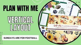 Plan With Me | Vertical Layout | Football Theme