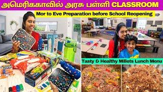  Getting Ready For New Academic School Year | Public School Classroom | Day In My Life | USA Tamil