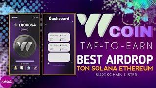 W-Coin Tap To Earn Telegram Bot Airdrop | Mudassar Free Earning