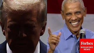 Obama Makes Audience Laugh With Response To Crowd Member's Joke About Trump Wearing Adult Diapers