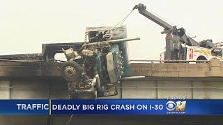 Trucker Killed When Semi Crashes Over Edge Of Dallas Bridge