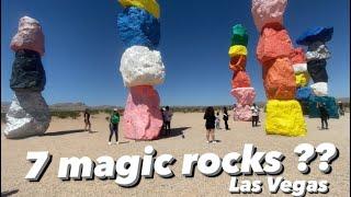 Las Vegas FREE art in the desert !! 7 magic mountains review and site !!