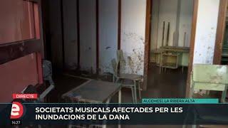 La situació de la Societat Musical d'Algemesí tras el pas de la DANA