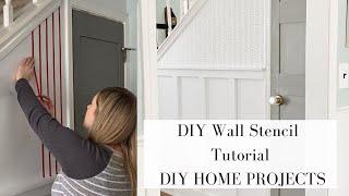 Entryway DIY Herringbone Wall: DIY Wall Stencil Tutorial