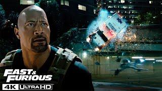 Furious 7 | Hobbs Destroys a Drone with an Ambulance