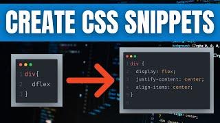  Create your own CSS Snippets in VS Code in 2022 | Make Developer Life Easy 