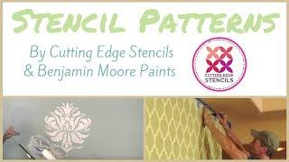 Stencil Patterns by Cutting Edge Stencils & Benjamin Moore Paints