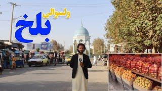 گزارش حیات‌الله، سفر به ولسوالی بلخ، چوک بلخ، وطن، بازار، شاروالی | Travel to Balkh