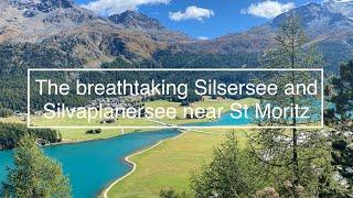 The breathtaking Silsersee and Silvaplanersee near St Moritz in Switzerland