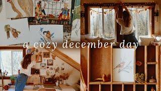 A Cozy December Day️️ ️ decorating the studio & creating a winter mood board