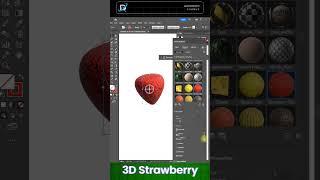 Let's Design a 3D Strawberry In Illustrator #illustratortutorial #illustrator3d  #3ddesign #dzignex