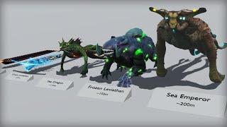 The ACTUAL size of Subnautica & Below Zero LEVIATHANS | 3D size comparison