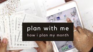 Plan with Me // My monthly planning routine to organize events, projects and work calendars