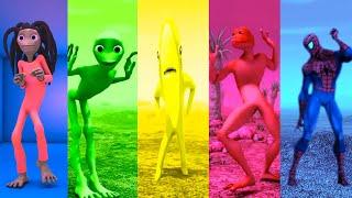 DANCE CHALLENGE  DAME TU COSITA vs PATILA vs SIREN HEAD vs SHARK Alien Green