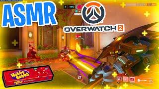 ASMR Gaming  Overwatch 2 Platinum Reinhardt! Relaxing Gum Chewing  Controller Sounds + Whisper 