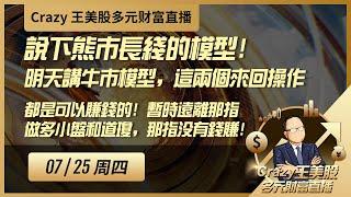 老王周四直播：说下熊市长线的模型！明天讲牛市模型，这两个来回操作，都是可以赚钱的！暂时远离那指，做多小盘和道琼，那指没有钱赚！