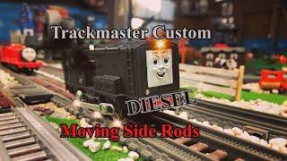 TRACKMASTER DIESEL CUSTOM with MOVING SIDE RODS and MR. MOTORMAN RUN