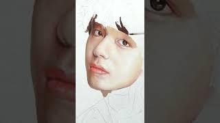 Portrait Oil Painting / BTS V / 유화 인물화 방탄소년단 뷔 그리기#shorts