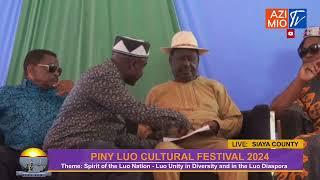 Crowd ERRUPTS as Raila Odinga arrives at the Piny Luo Cultural Festival in Siaya