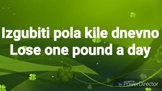 Dijeta (izgubiti pola kile dnevno).          Diet (lose pound a day)