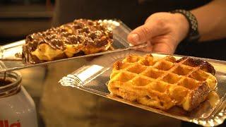 바르셀로나에서 즐기는 칼로리폭탄 와플/Nutella Waffles and Crepe with special toppings/Sweet Gaufre