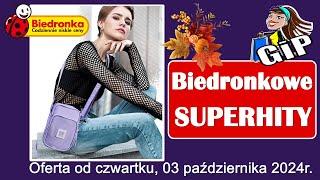 𝐁𝐈𝐄𝐃𝐑𝐎𝐍𝐊𝐀  Nowa Oferta od Czwartku 03.10.2024 | Biedronkowe Superhity