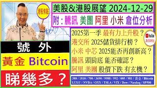 號外：黃金 Bitcoin 睇幾多/35年季線Momentum  2025港股大翻身？/港交所 2025儲貨？/小米 中芯 2025創新高？/騰訊 阿里 美團 下跌玄機/2024-12-29