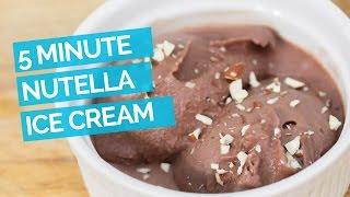 Nutella Ice Cream (5 Minute Recipe)