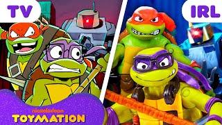 Ninja Turtles Battle ROBOTS in Epic Fight!  (PART 1) | TMNT Toys | Toymation