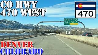 CO 470 West - Denver - Colorado - 4K Highway Drive