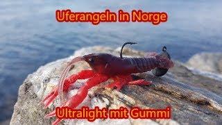 Uferangeln UL mit Gummi in Norge - Unterwasseraufnahmen & Livebiss