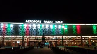 Flashing lights show at Rabat Sale airport, Salé, Morocco