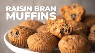 Easy To Make Raisin Bran Muffins | Whole-Grain and Naturally Sweetened Recipe