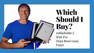 iPad Pro, reMarkable 2, Papyr, Max Lumi - Which Should I Buy?