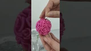 Rose candles made by yourself using food-grade silicone molds