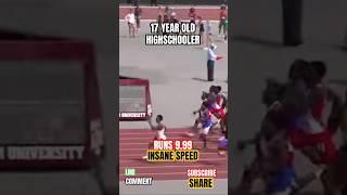 9.99 100M DASH IN HIGHSCHOOL  | #track #trackandfield #olympics #viralvideo #shorts