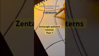 Zentangle doodle Tutorial  Day 158 (Part 1) #doodlewithnadia #art  #drawing #zentangle #shorts