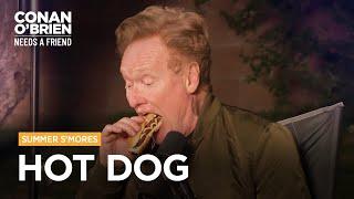 Conan Refuses To Put Ketchup On His Hot Dog | Conan O'Brien Needs A Friend