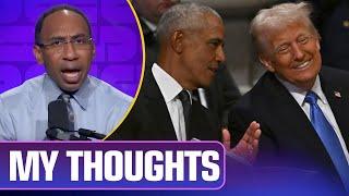 President Trump and President Obama friendly at Carter funeral...my thoughts