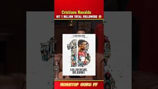 Cristiano Ronaldo Hit 1 Billion Total Followers & made world record  #shorts