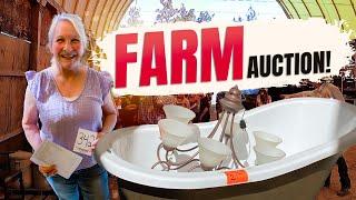 Farm Auction Fun - c/w a couple of bargains on stuff we can use, plus an auction burger and coffee!