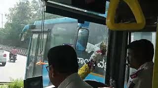 BENGALURU TO CHIKKABALLAPUR INAUGURAL BUS JOURNEY BY BMTC VAJRA | OVERTAKING MANY KIA BUSES |