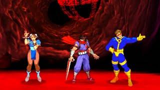 Marvel VS Capcom 2 - Chun-Li/Strider Hiryu/Cyclops - Expert Difficulty Playthrough