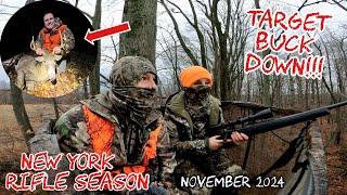 A TARGET BUCK Finally Goes Down!!! (Dad's Turn) New York Rifle Season 2024